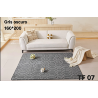 Tecnocasa - Alfombra Jacquard De Algodon 160X200Cm Gris Oscuro