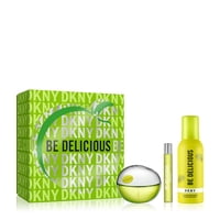 Set De Regalo Perfume Dkny Be Delicious Para Mujer De 100 Ml + 15 Ml + 150 Ml