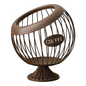 Magideal - Cesta Para Cápsulas De Café, Contenedor De Jaulas Para Cápsulas De Café, Organizador De Cápsulas De Café Expreso, Organizador De Almacenamiento De , Marrón