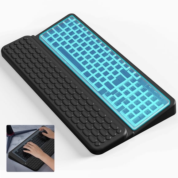 Reposamuñecas Laokiiy ergonómico para teclado, negro