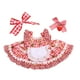 thumbnail image 2 of Vestido De Muñeca De Peluche Accesorios De Moda DIY Manos A La Obra Vestido De Cuadros Rojos Con Fresas, 2 of 2