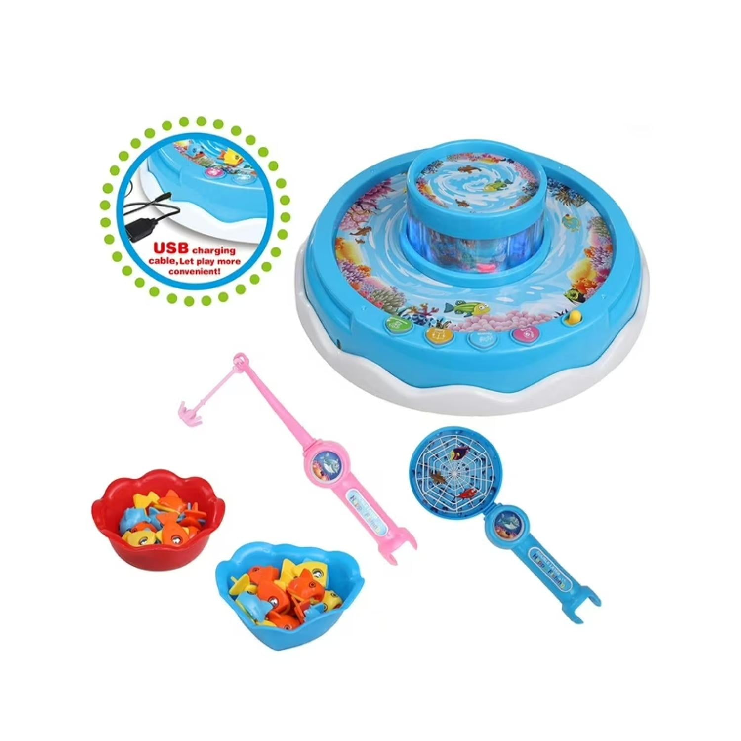 Total E-commerce - Juguete Mesa De Pesca Giratoria Con Luces Y Sonido Infantil