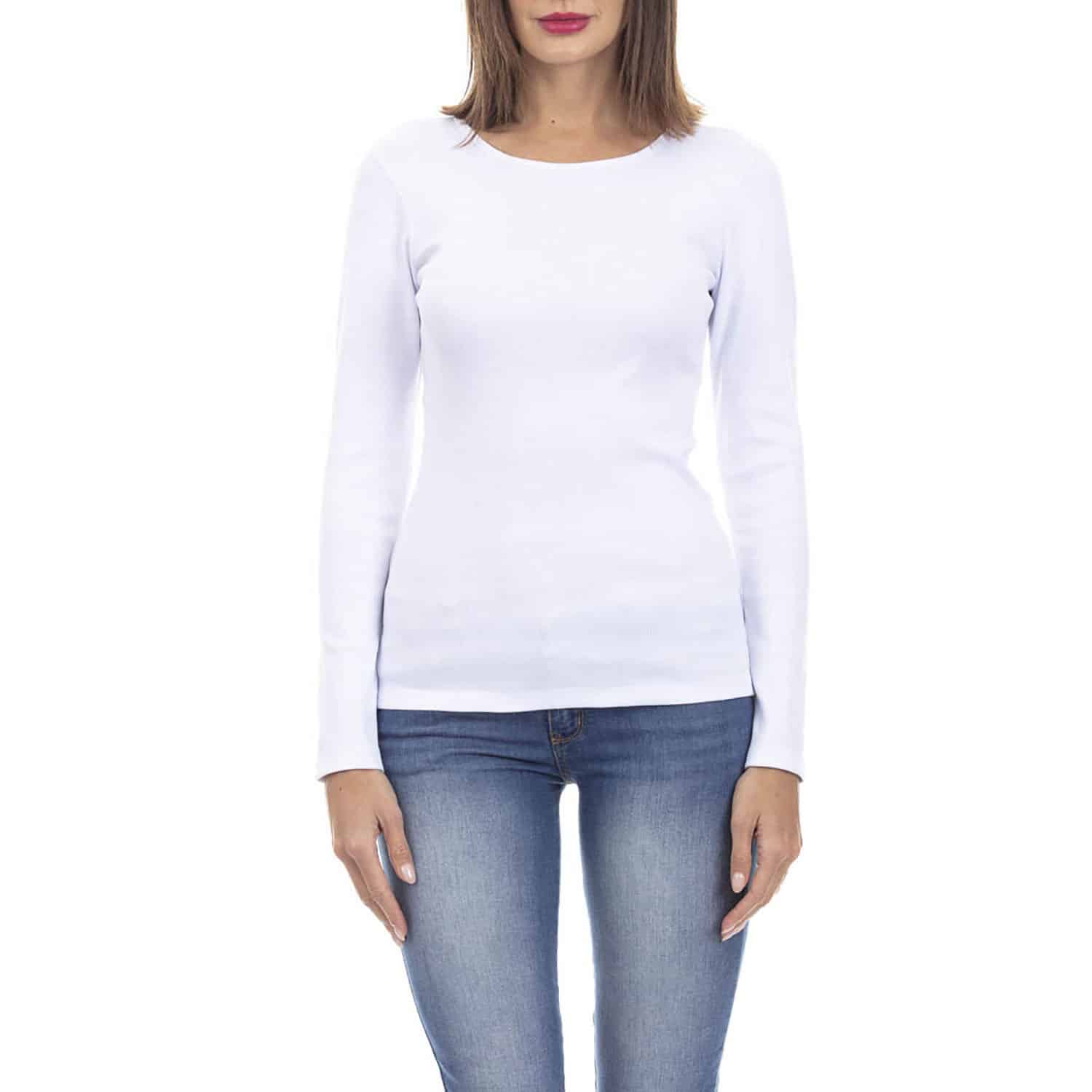 Lady Genny - Camiseta Cotton Rib Manga Larga