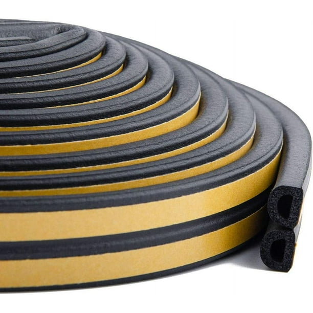 Burlete De Espuma Autoadhesivo Para Ventanas Y Puertas, Ideal Para Interiores, 9 Mm X 6 Mm X 59,6 M.