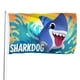 thumbnail image 1 of Tiburón Perro Bandera impresa con temática, regalo perfecto para fanáticos, amigos y familiares, y adecuada para actividades al aire libre e interiores, decoraciones de fiesta. 120*180CM, 1 of 6