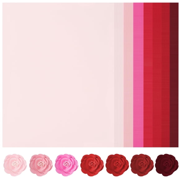 Cartulina PENPRIS 70 hojas en tonos rojos, 7 colores degradados, 250 g/m²