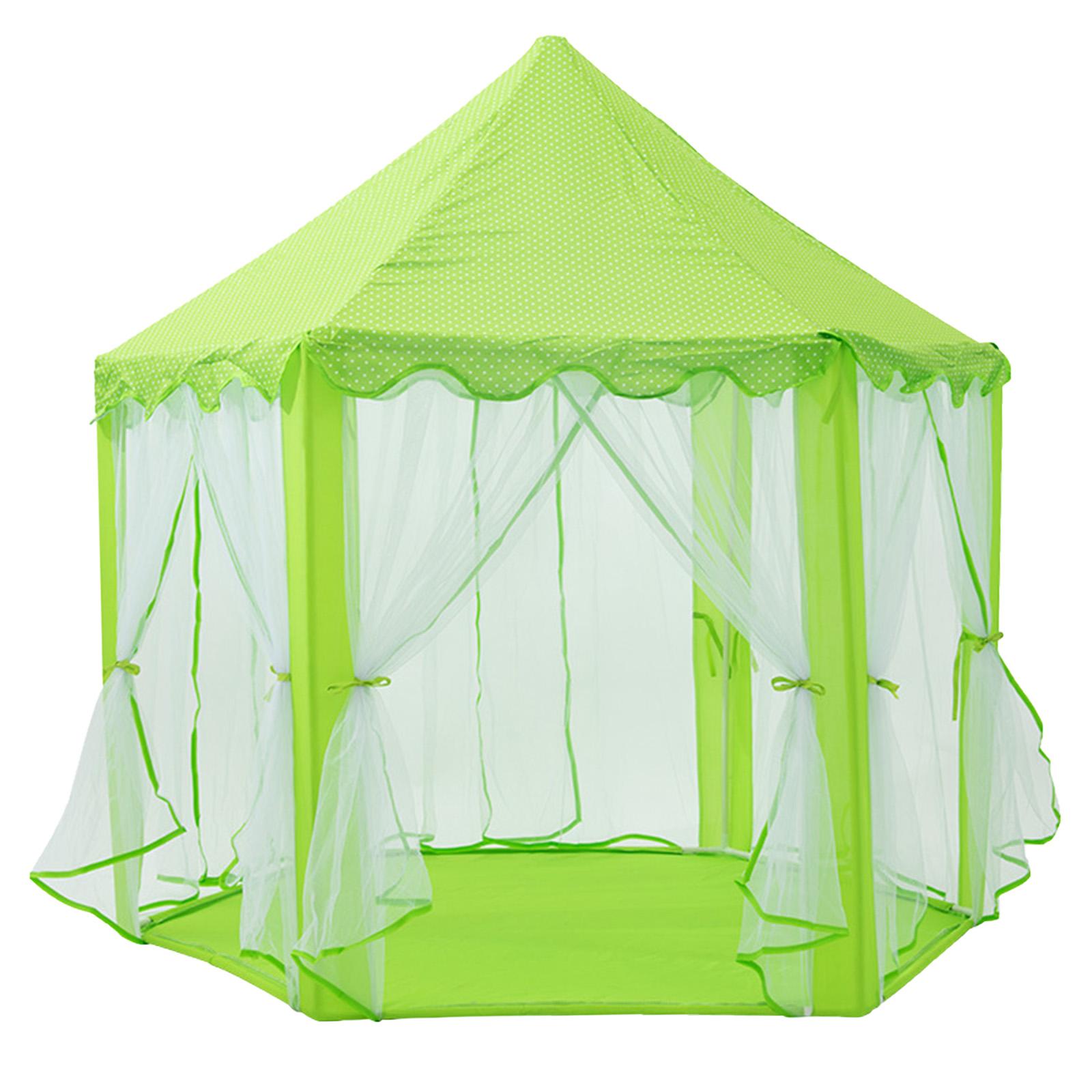 Bothyi - Casa De Juegos Hexagonal Para Niños Y Niñas, Parque De Juegos Para Acampar, Castillo De Princesa, Tienda De Juegos Verde