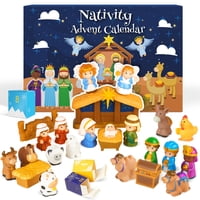 Calendario De Adviento Cooltune Nativity 2024 Con 25 Piezas, Juego Para Niños De 1 A 5 Años O Más