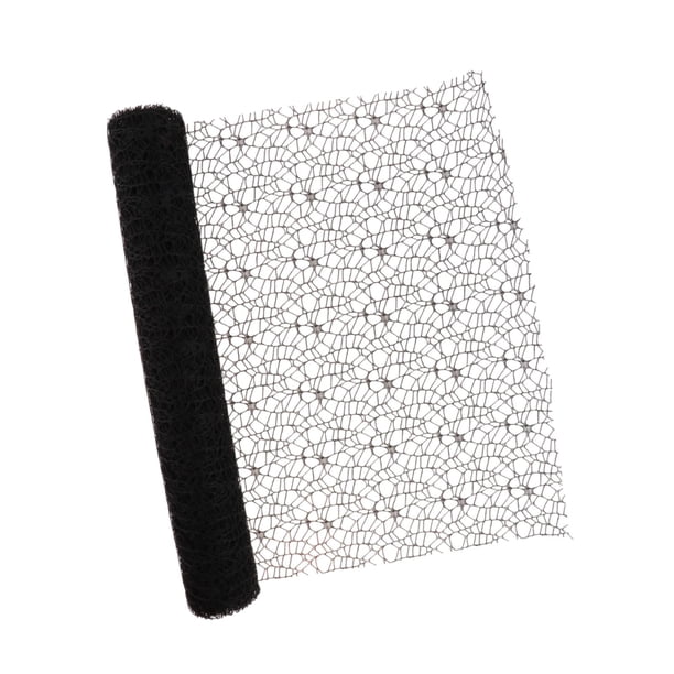Envoltorio floral de malla de jacquard, adorno creativo, papel de regalo de flores, bricolaje para suministros de floristería para bodas, regalos de Negro