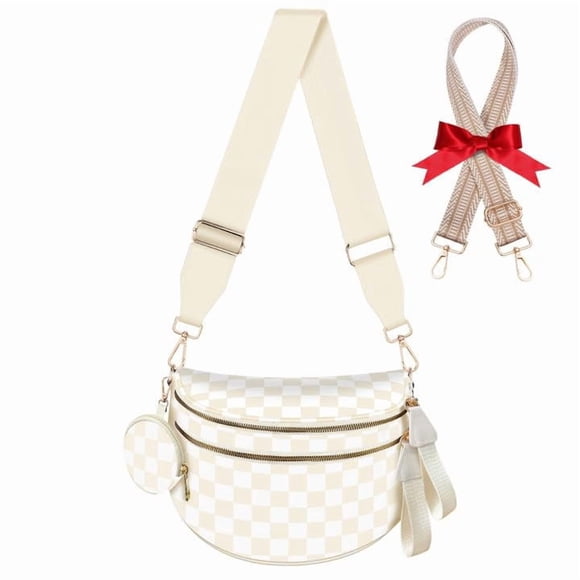 Bum Bag Bandolera A Cuadros De Nailon Para Mujer