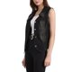 thumbnail image 4 of INSPIRE CHIC Chaleco de Mezclilla Lavado sin Mangas con Cuello en V y Botones para Mujer XS Negro, 4 of 6
