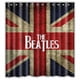 thumbnail image 1 of Cortina de ducha con ganchos para baño, diseño de los Beatles y la bandera, 66 x 72 pulgadas, 1 of 3