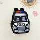 thumbnail image 1 of Kids Cute School Bags Fashion Police Car Pattern Schoolbag Boys Girls Korean Fashion Kindergarten Snack Backpack, 1 of 3