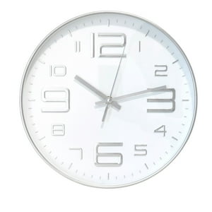 Reloj De Pared Decorativo 30Cm Plateado Dbrel04