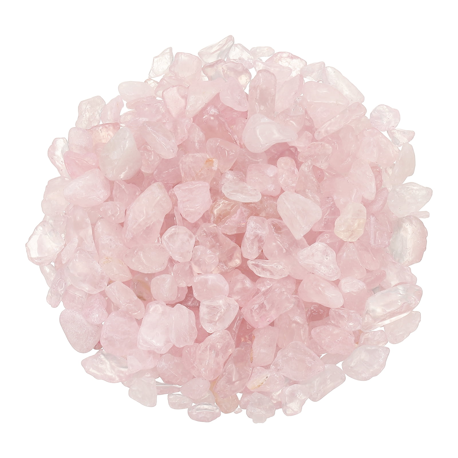 Uxcell Chips de Cristal Piedra 0.44 Lb Fluorita Grava de Acuario Rocas Cuarzo Rosa 7-15 mm Destinado para Pecera