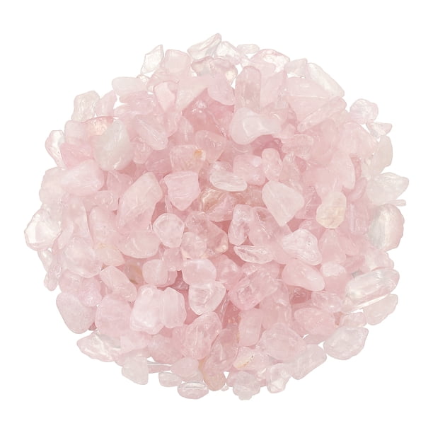 Uxcell Chips de Cristal Piedra 0.44 Lb Fluorita Grava de Acuario Rocas Cuarzo Rosa 7-15 mm Destinado para Pecera