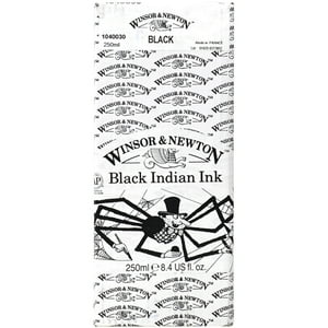 Faber Castell - Tinta Para Dibujo Negro Winsor & Newton 250Ml