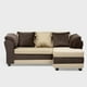 thumbnail image 2 of Seccional Reversible Izq Y Der Felpa Café Tela Beige, 2 of 3