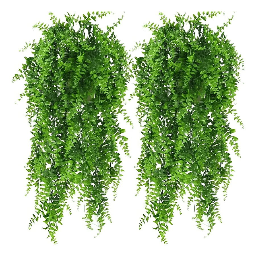 Genérico - Plantas Artificiales 5 Uds Boston Fern Verdes