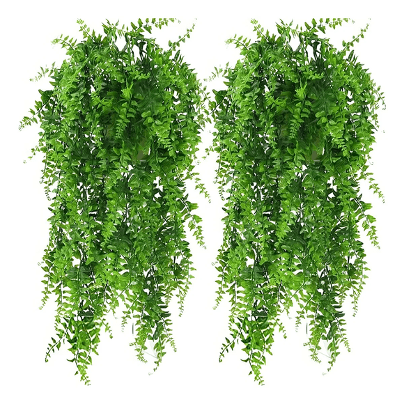 Plantas artificiales 5 uds boston fern verdes