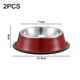 thumbnail image 2 of Comedero de acero inoxidable para perros con base de goma (paquete de 2), 2 of 5