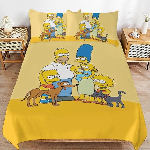 The Simpsons Bed Duvet Cover Microfiber Bedding Se3D Printed Lightweight3 Piece Comforter Se, Brings you wath