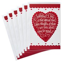 Tarjetas De San Valentín Hallmark Heart Con Sobres (6 Tarjetas)
