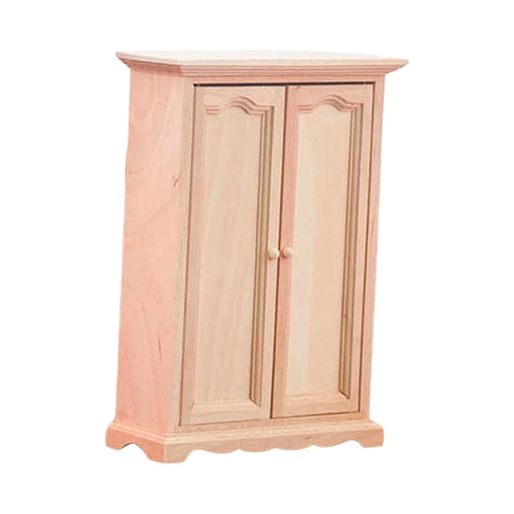 Armario De Madera Para Casa De Muñecas 1/12, Caja De Habitación, Proyectos De Bricolaje, Juguetes Creativos, Estilo C
