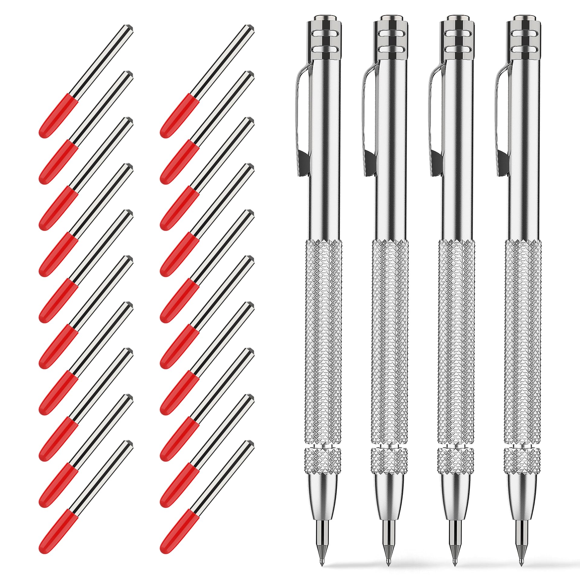 Escribano Glieskir Carburo De Tungsteno Con Imán Y 20 Puntas Paquete De 4