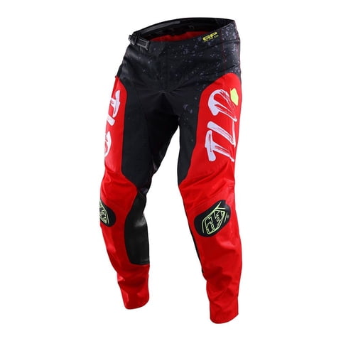 Pantalón Troy Lee Designs Gp Pro Partical Negro/Rojo Brillante, Talla 28