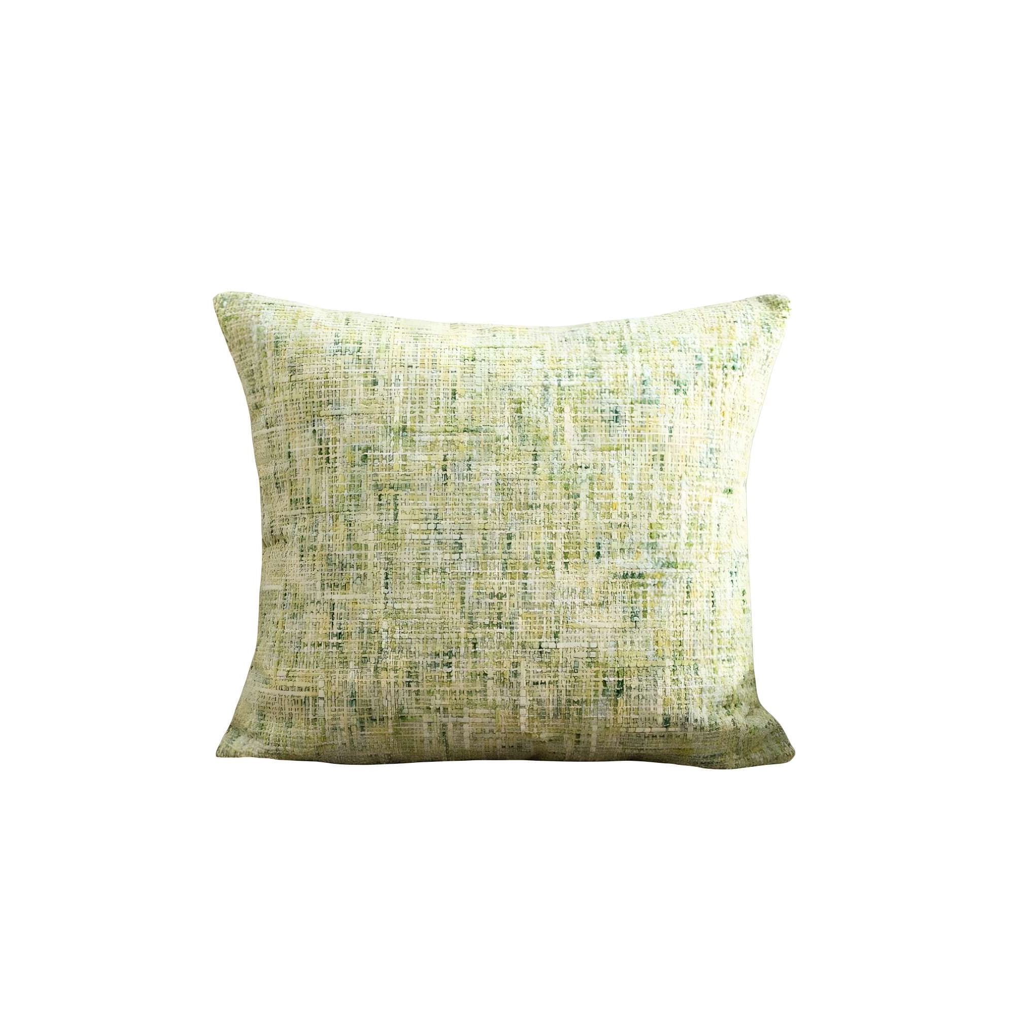 Genérico - Pack De 4 Fundas De Cojin Chenille Verde