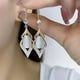 thumbnail image 3 of Rhombus High-quality Temperament Tassel Earrings--suitable Accessories For Parties, Weddings And Birthdays, 3 of 3