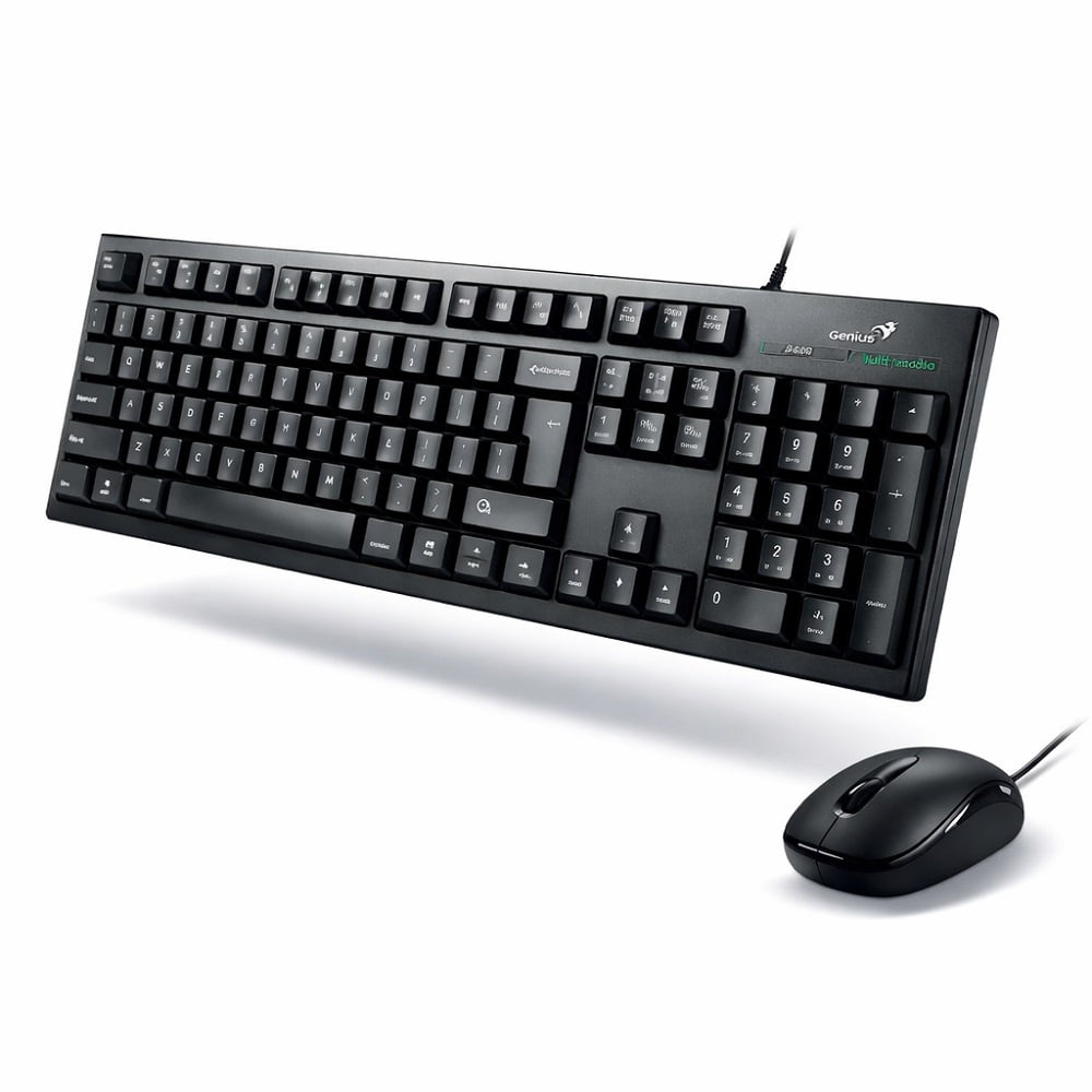 Set Teclado Y Mouse Genius Alámbrico Pc Y Laptop Usb