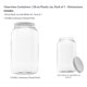 thumbnail image 2 of Frasco de almacenamiento de plástico CLEARVIEW CONTAINERS 3,8 L libre de BPA, 2 of 6