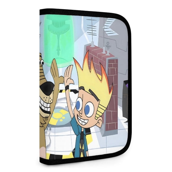 Johnny Test Bolsa de Almacenamiento Plegable Portátil con Compartimentos, Organizador de Herramientas Multi-Bolsillo, Uso Dual Viaje y Hogar 26.5*17.8cm