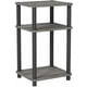 thumbnail image 4 of Mesa auxiliar Furinno Just de 3 niveles, tubo torneado, roble francés, gris/negro, 4 of 5