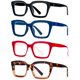 thumbnail image 1 of Gafas de lectura MMOWW +1.0 cuadradas con filtro de luz azul – pack de 4, 1 of 6