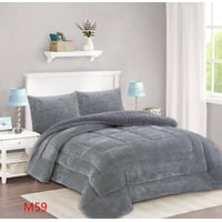 Genérico - Cobertor Chiporro 1 1/2 Plazas - Gris Liso