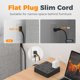 thumbnail image 5 of Regleta TESSAN 4,5 m con enchufe plano negro y USB‑C, 5 of 6
