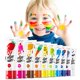 thumbnail image 1 of Set de pintura para dedos Jar Melo Safe para niños pequeños, 10 colores, 62 ml, 1 of 6