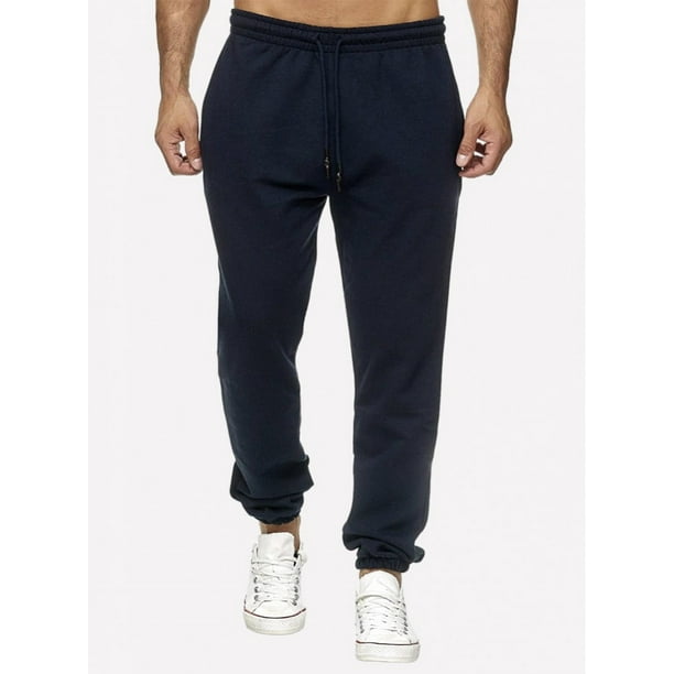 PANTALON DE BUZO JOGGER BASIC AZUL