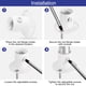 thumbnail image 4 of Uxcell 8 piezas de soporte de barra de cortina de acero inoxidable blanco de 1.26 pulgadas con tornillos, 4 of 6