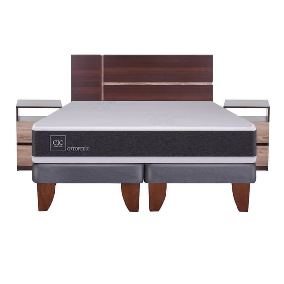 Cama Europea Europea New Ortopedic 2P Bd Enio S 2 Plaza Base Dividida