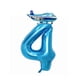 thumbnail image 1 of Set de globos Hengximaoyi, avión número 4, azul, 40 pulgadas, paquete de 4, 1 of 3