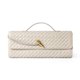 thumbnail image 1 of Bolso Joryin de Cuero Trenzado para Mujer, Clutch Beige, 1 of 9