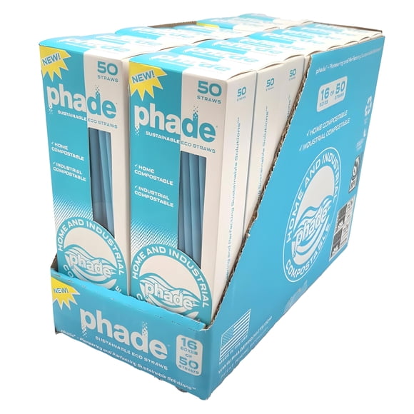 Pajitas gigantes Phade, ecológicas y sostenibles, 7.75 pulgadas y 800 quilates