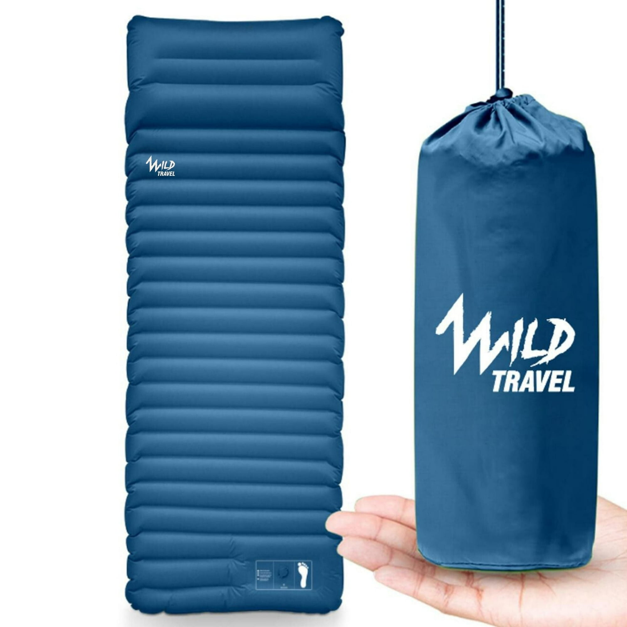 Wild Travel - Colchoneta Inflable Trekking Camping Trailmat