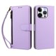 thumbnail image 1 of Funda Tipo Billetera para iphone14 Pro con Soporte y Bolsillo con Cierre Morado, 1 of 1