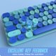 thumbnail image 5 of Teclado y ratón inalámbricos LIZRROT de tamaño completo, azul, 5 of 8
