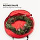 thumbnail image 3 of Contenedor ZOBER Oxford para guardar coronas navideñas, 30 cm, rojo, paquete de 2, 3 of 7